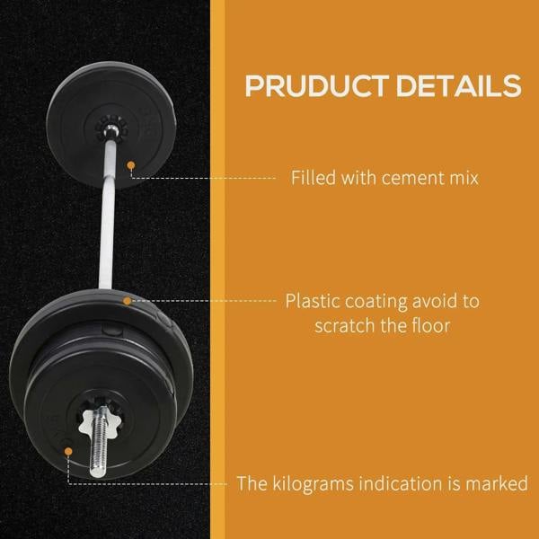 Black barbell plates shown with end sleeve and central adjustment pin
