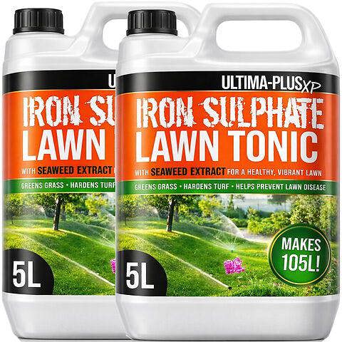 Ultima Plus XP Ultima-Plus XP Iron Sulphate Lawn Tonic Liquid Fertiliser with Seaweed Extract - Provides Greener Grass and Hardens Turf 10L