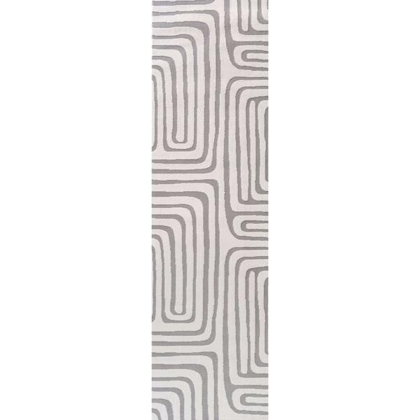Rectangular tile with wavy line pattern on a white background