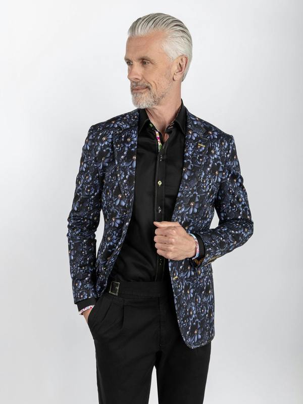 CLJ2547 DAISY PRINTED BLAZER - Claudio Lugli Shirts