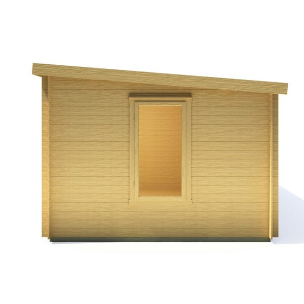 Shire Elm 10Gx17 Multiroom Pent Log Cabin 19mm interlock  Cladding - Best Shed