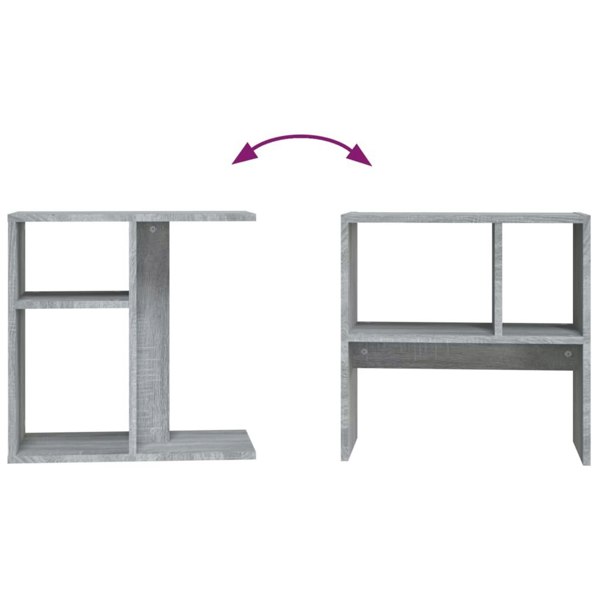 Berkfield Side Table Grey Sonoma 50x30x50 cm Engineered Wood