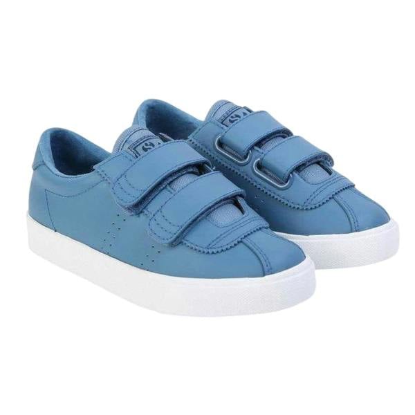 Superga Childrens/Kids 2843 Club S Action Leather Trainers - Light Cobalt Blue - 