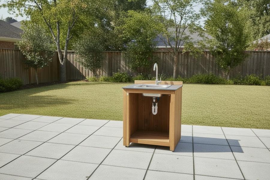 Ocean Designs Barletta Teak Kitchen Sink Unit
