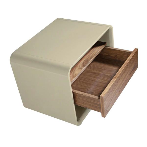 Angel Cerdá Bedside Table Walnut and Grey Wood 7134
