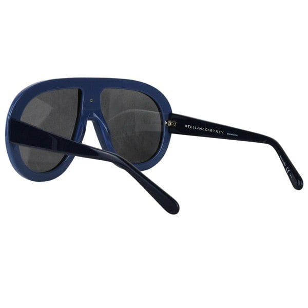 Stella McCartney oversize aviator sunglasses in a denim blue and navy bio-acetate frame