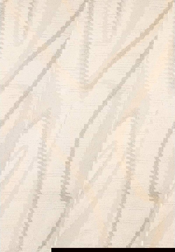 Ava Pave Wave Illusion Rug in cream with abstract high-low pile design, perfect for modern minimalist decor.