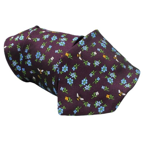 Paul Smith floral and bee embroidered silk tie