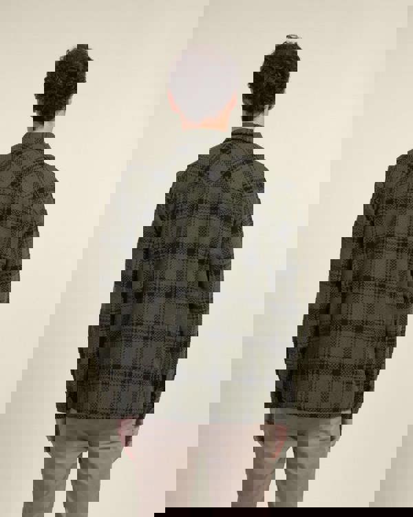 Larsson & Co Olive & Black Check Overshirt