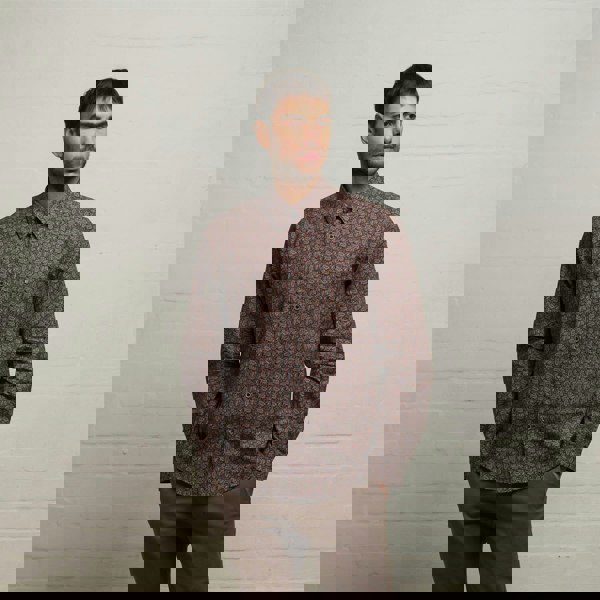 Gabicci V53GW08 Mens Lachlan Woven Paisley Print Shirt Gabicci Vintage - BERRY