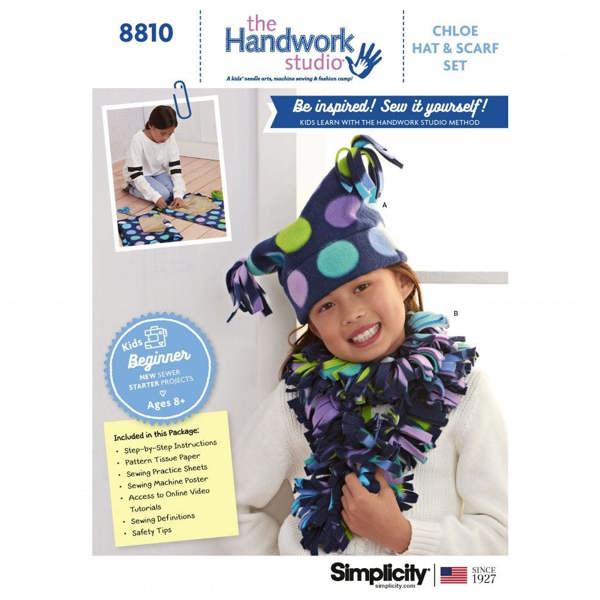 Simplicity Sewing Pattern 8810, Scarves, Headwear for Kids, A (ALL SIZES) - Easy