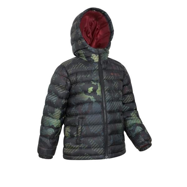 Mountain Warehouse Childrens/Kids Seasons Patterned Padded Jacket - Jet Black - 