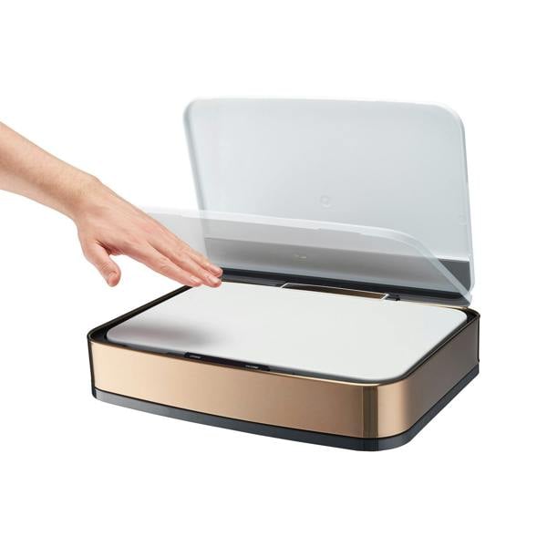 Cooks Professional Sensor Recycling Bin Lid for 75L | White / Copper