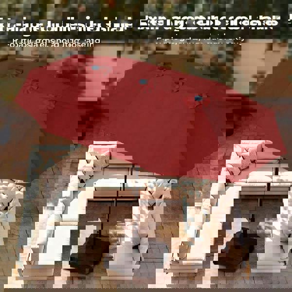 Mountview Large Parasol Patio Umbrella Outdoor Garden Pool Sunshade Double-Sided