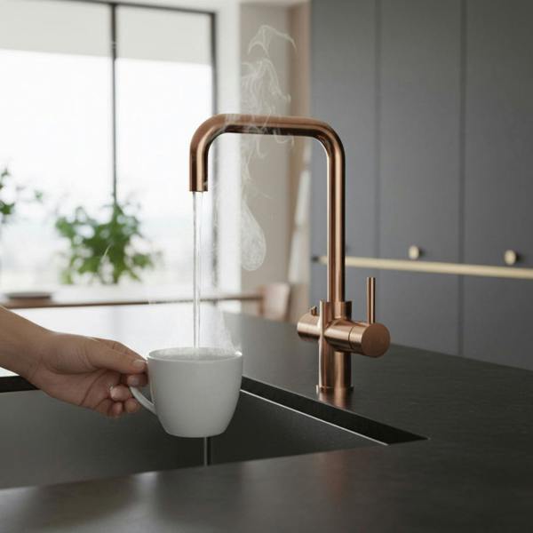 Boha Square 4-in-1 Boiling Water Tap - Brushed Copper