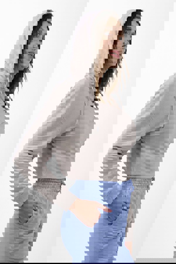 ENORSIA Womens V-Neck Drop Shoulder Hoodie