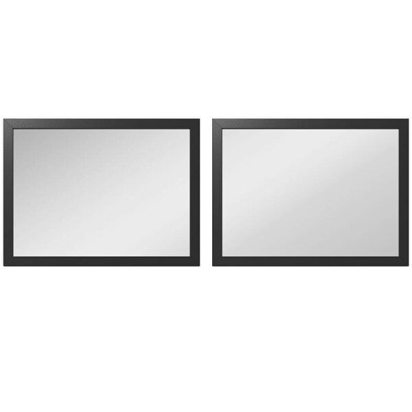Bobobiy Wall Bathroom Mirror, 30 x 40 cm Wall-Mounted Mirror for Living Room, Bedroom, Hallway, Set of 2, Black