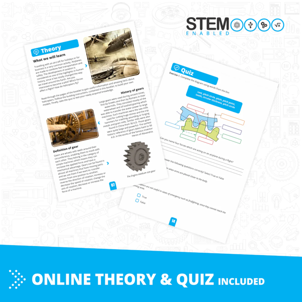 Engino Inventor Motorised: Double-Blade Helicopter with 10 bonus models