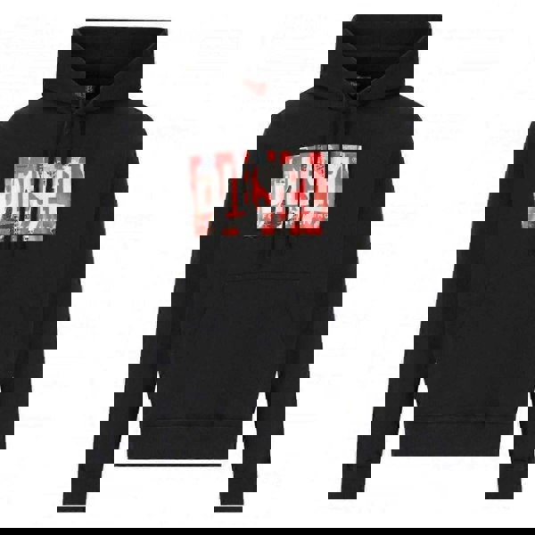 Diesel Mens Torn Logo Hoodie - Black