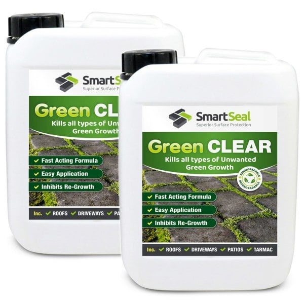 Smartseal Green Clear Green Growth Moss & Black Algae Remover - 10 Litre (2x5L)