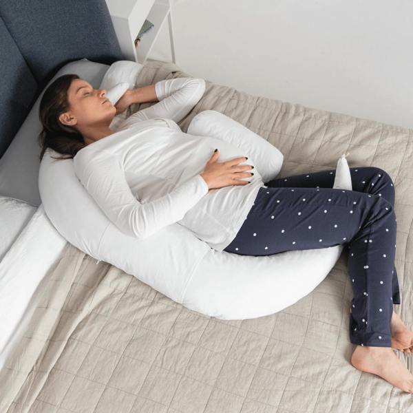 Pregnancy & Feeding Cushion 4 in 1 - British Wool 100% Cotton Cover Putnams natural pregnancy pillows best