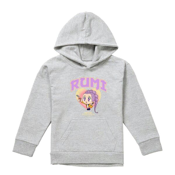 K-Pop Demon Hunters Childrens/Kids Huntrix Rumi Collegic Pullover Hoodie - Heather Grey