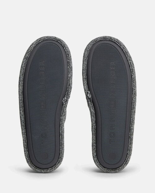 Tommy Hilfiger Herringbone Mens Hilfiger House Shoes - Universal Grey