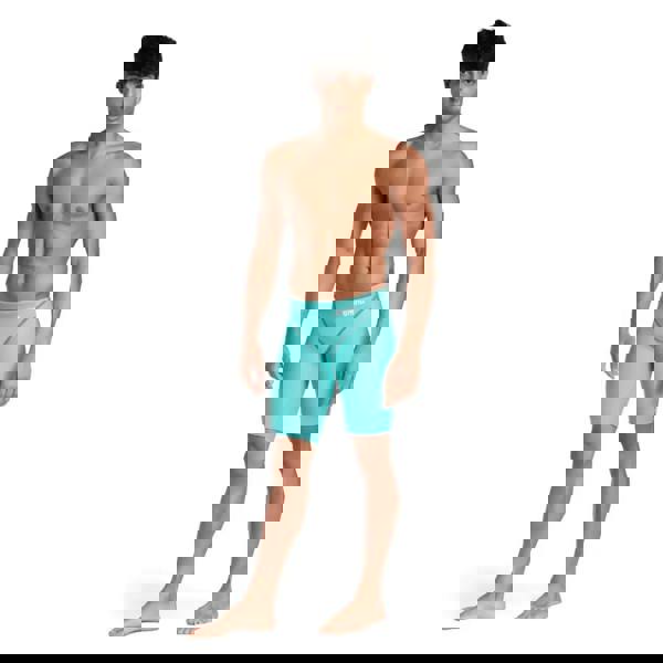 Arena Powerskin ST NEXT Jammer in Aquamarine Blue, sleek turquoise design with mild compression