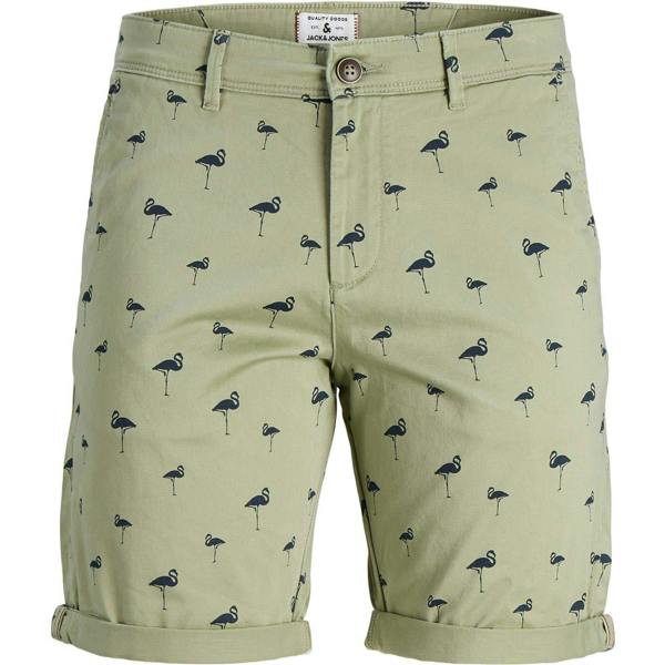 Jack And Jones Mens Flamingo Mid Rise Chino Shorts - Tea - 