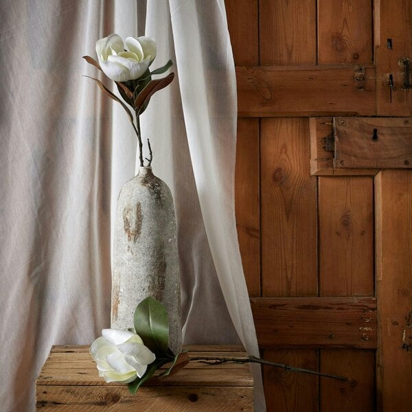Wyld Haus Set of 3 Artificial Flowers White Magnolia Stems
