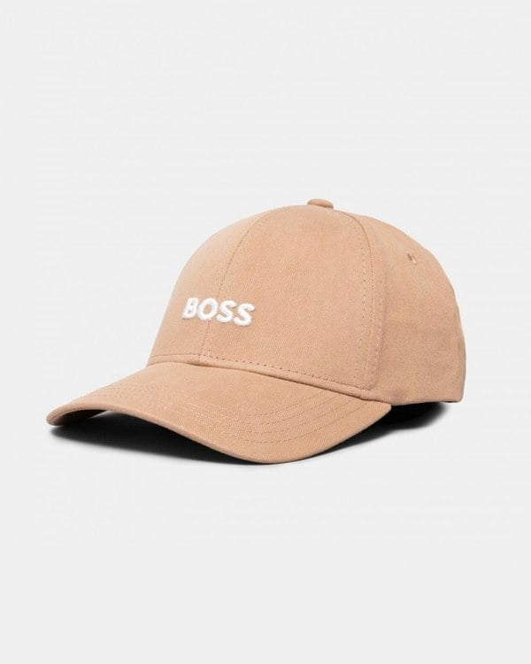 BOSS Orange Zed Mens Cotton-Twill Six-Panel Cap with Embroidered Logo NOS - Medium Beige 260