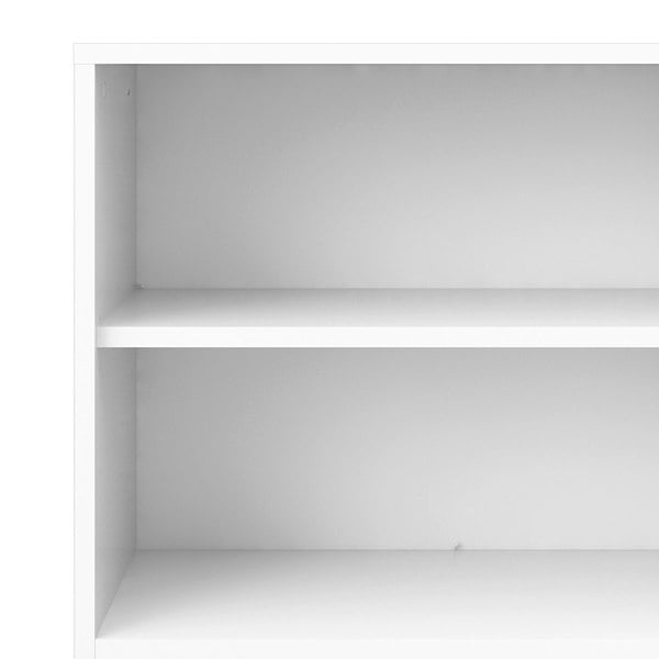 Furniture To Go Prima Bookcase 2 Shelves with 2 Drawers 2 Doors In White