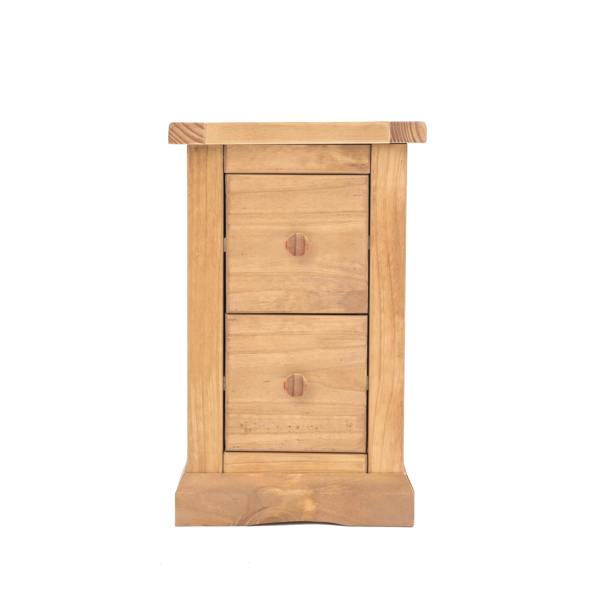 Lucca 2 Drawer Petite Bedside Table