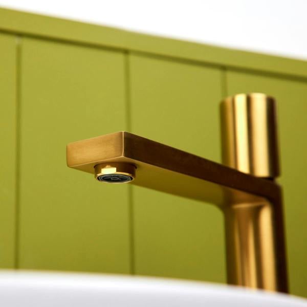 Flode Limingen | High Rise Mono Basin Mixer Tap | Brushed Gold