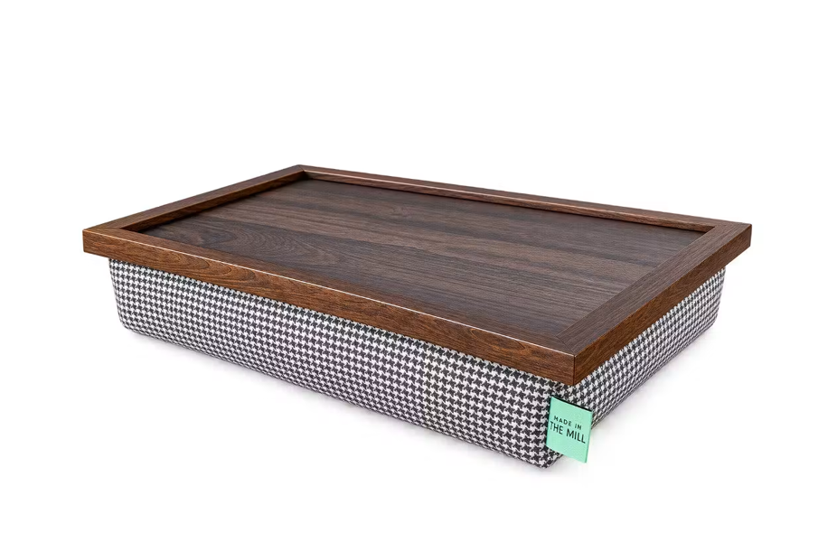 Made in the Mill Luxury Dogtooth Lap Tray With Bean Bag