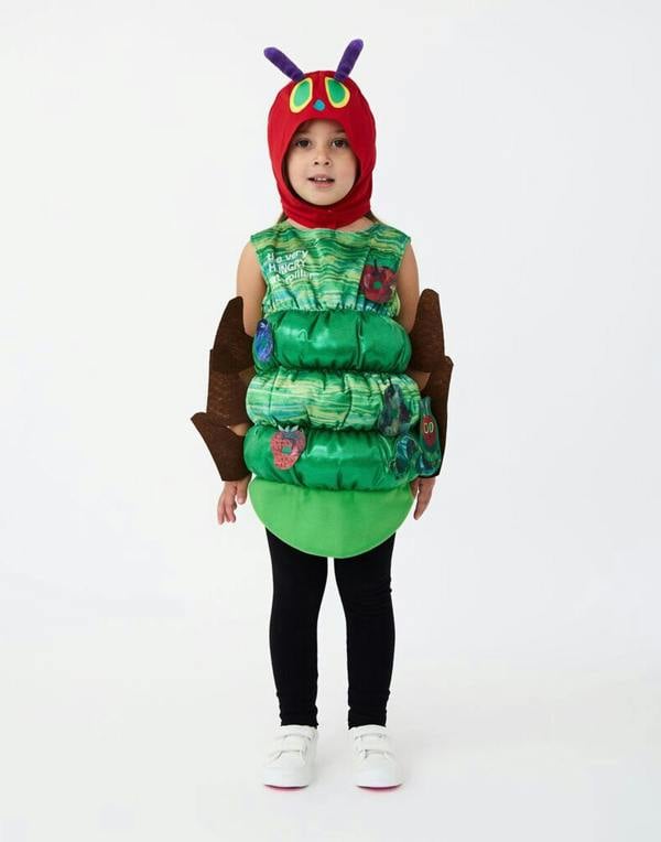 Vanilla Underground Eric Carle Unisex Kids Green The Very Hungry Caterpillar 2 Piece Costume