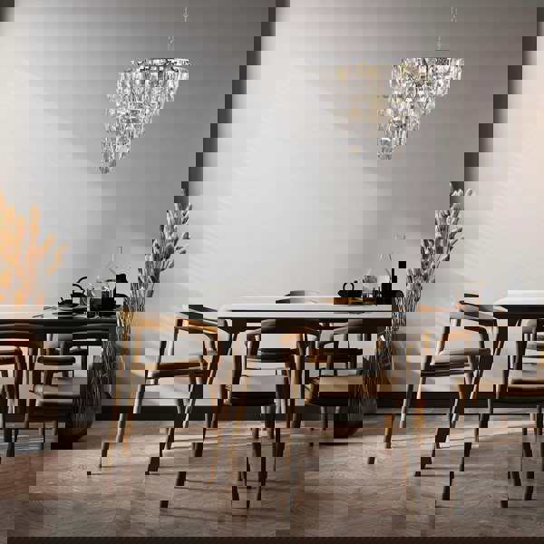 Milagro Chelsea Chandelier Magnificent 50cm Centrepiece In Crystal And Chrome