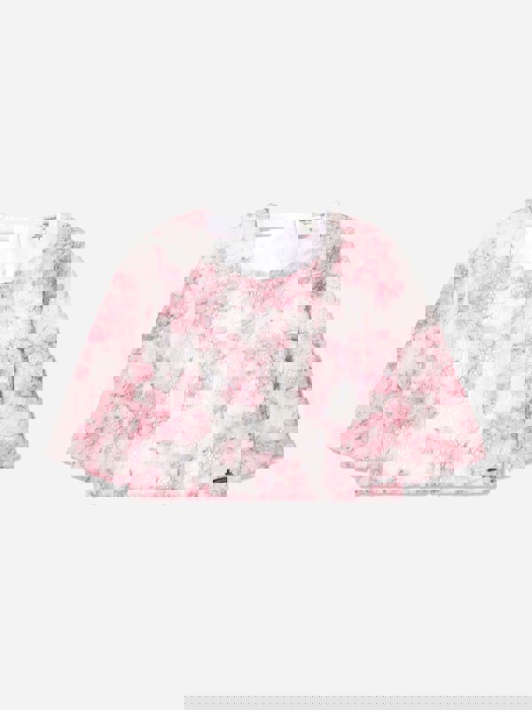 Guess Girls Cherry Blossom Lace Blouse in White