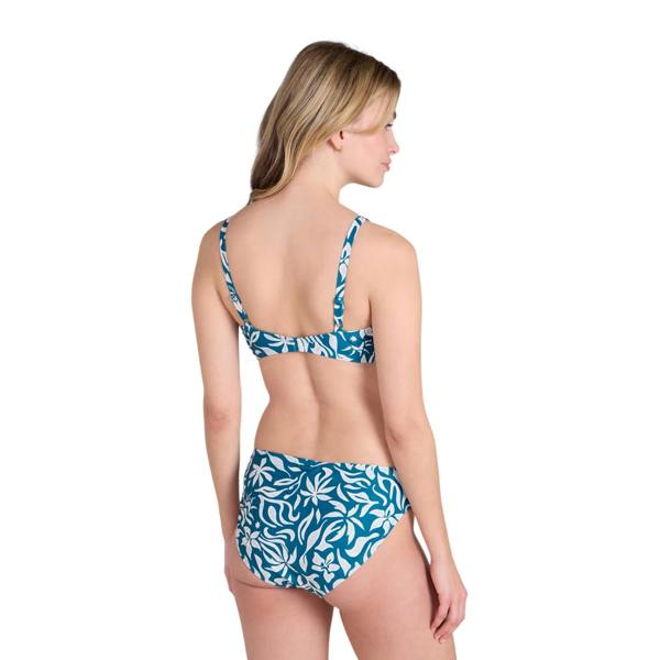 Animal Womens Floral Bralette Bikini Top - Blue
