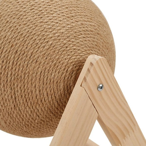 V-Shaped Wooden Cat Scratcher Ball: Fun and Functional Claw Care Living and Home