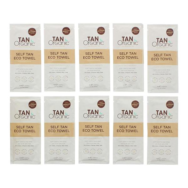TanOrganic Self Tan Eco Tanning Towel 10 x 10ml