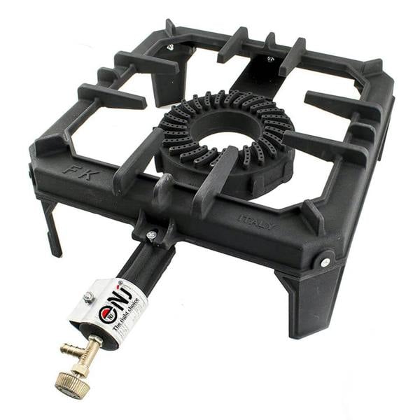 Black portable gas stove LPG boiling ring burner