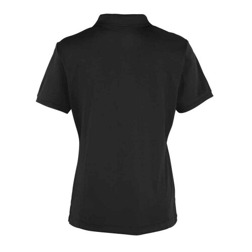 Premier Womens/Ladies Coolchecker Pique Polo Shirt - Black