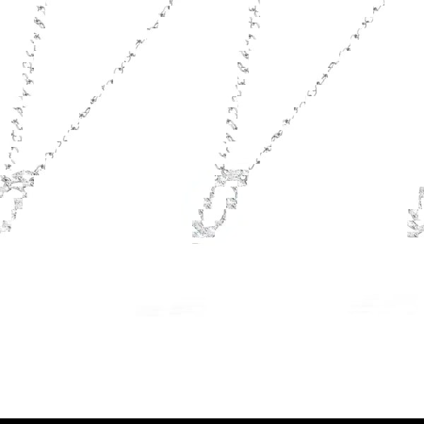 Say It With Dainty CZ Block Initial Necklace - Sterling Silver