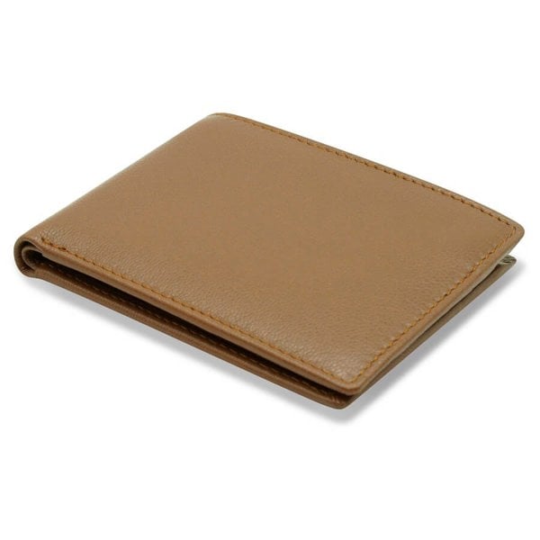Barneys Originals Men's Tan Faux Leather Wallet - 4 Card Slots