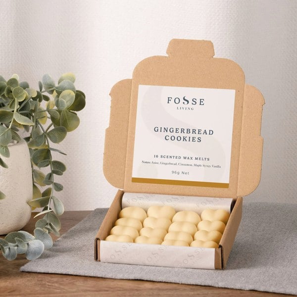 Gingerbread Cookies Wax Melts - 16 Pack - Fosse Living | Luxury Home Fragrances