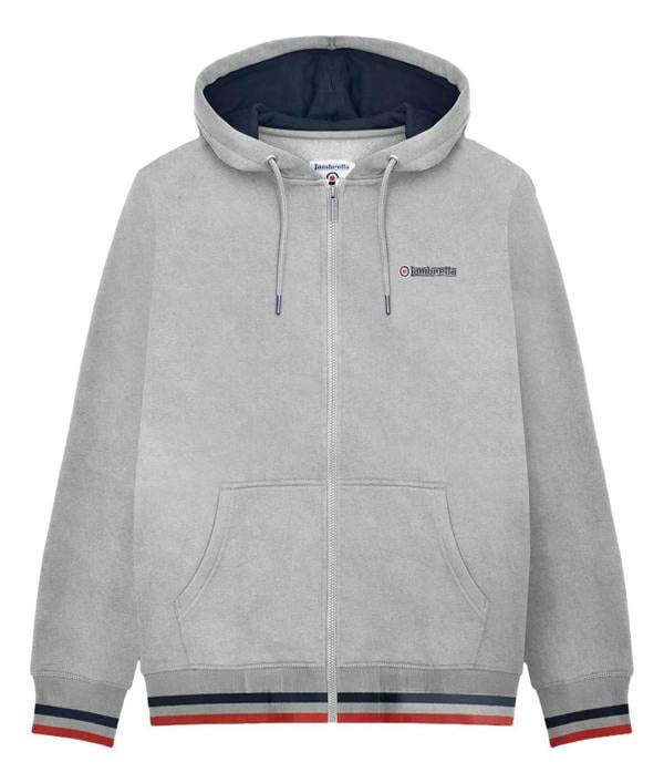 Lambretta Mens Original Full Zip Classic Target Hooded Hoodie