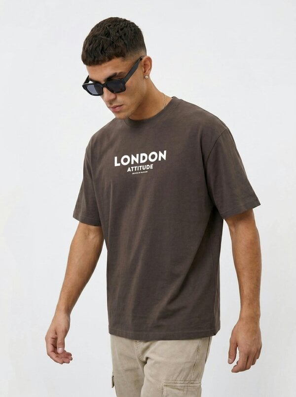 London Attitude Original Creators Dragon Graphic Heavyweight Oversized T-Shirt