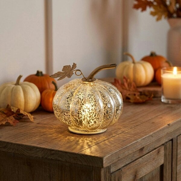 Garden Greatness Antique Light Up Pumpkin Ornament
