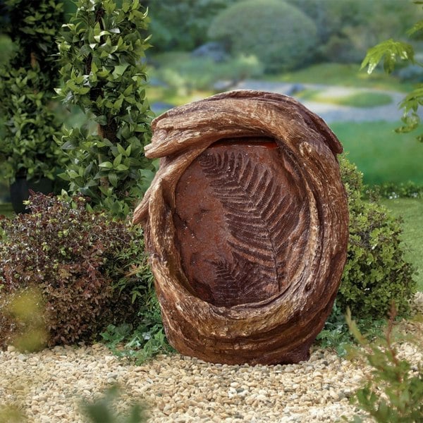 Tranquillity Water Features Forest Fern with Lights Wood Effect Water Feature